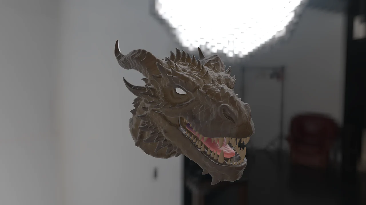 El mismo dragón en un estudio de fotografía